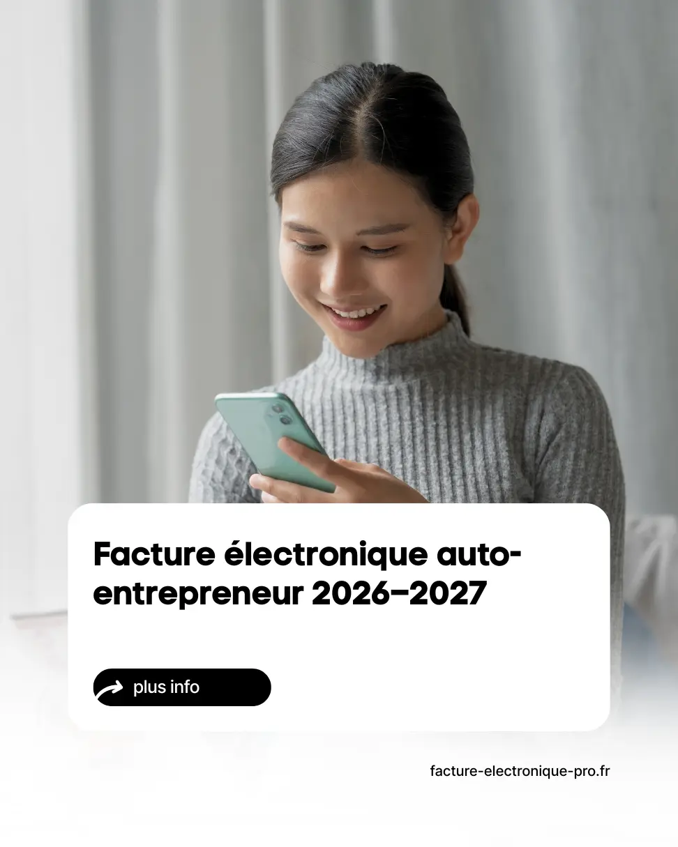 Facture électronique auto-entrepreneur 2026–2027